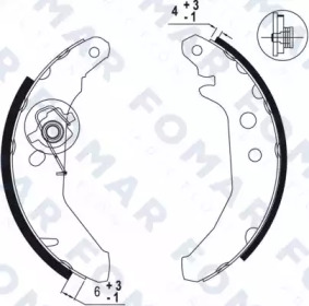 FOMAR FRICTION fo0501 -  Комплект тормозных колодок